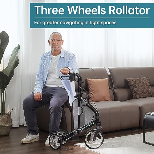 Blue 3 Wheel Rollator with 10” Wheels F586330