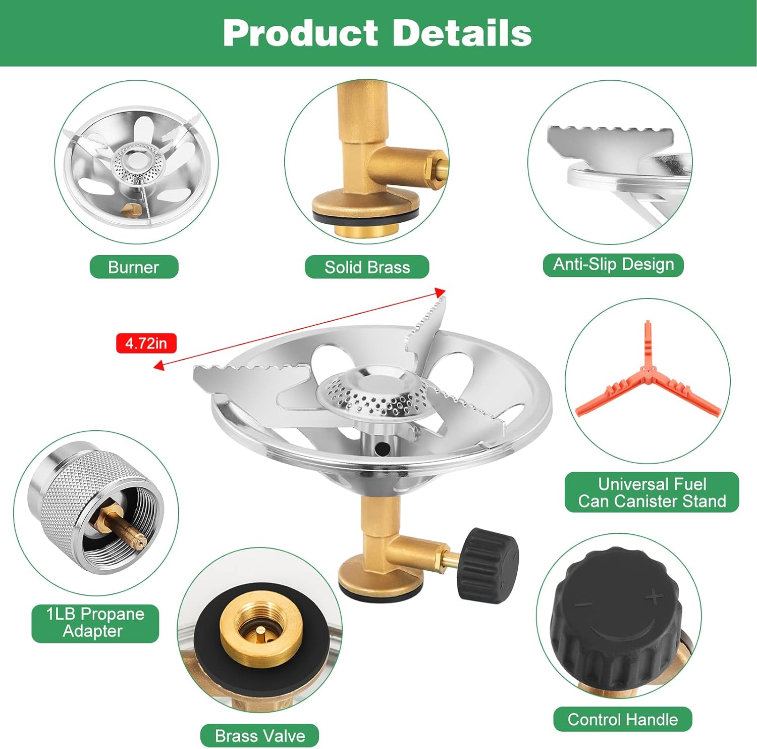 2 in 1 Portable Camping Stove with Carrying Bag T10448