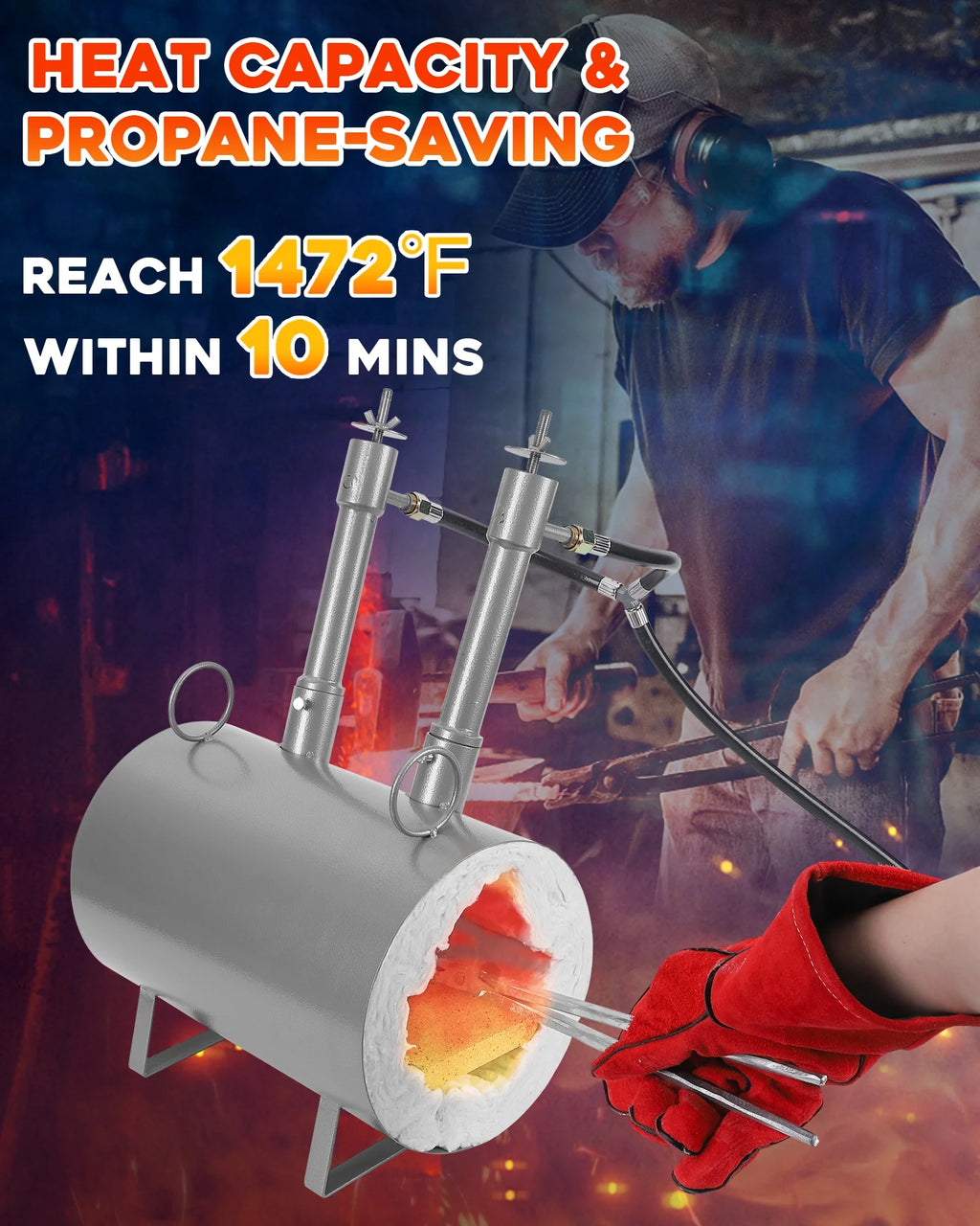Propane Forge Double Burner W664