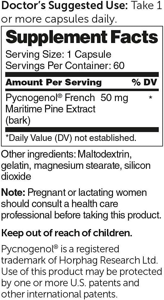 60 Capsules Pycnogenol J6825