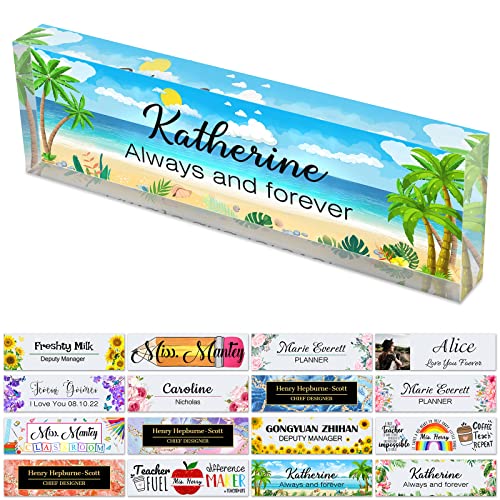Custom Acrylic Nameplate Desk Plaque P4405