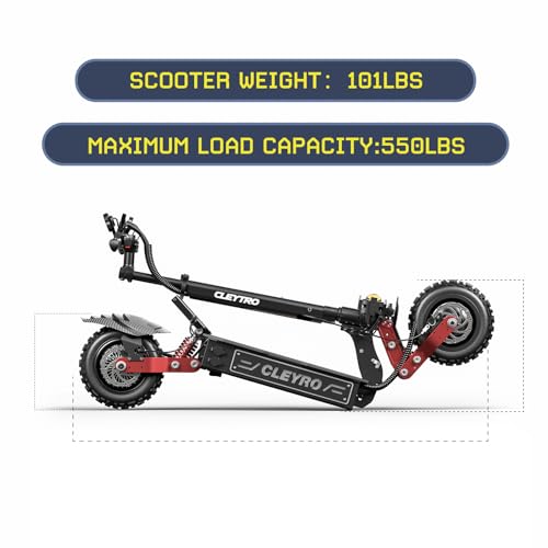 6000W Dual Motor 60V 33AH 11" Tire Foldable Electric Scooter E5365