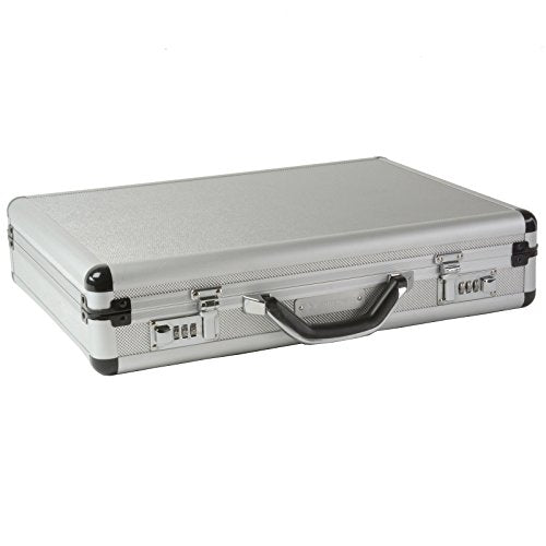 Aluminum Attache Case Padded Laptop Briefcase Combo Lock Hard Sided T6229