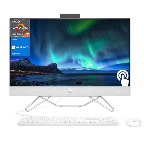 27" FHD Touchscreen AMD Ryzen 7 All-in-One Desktop, 32GB DDR4 RAM, 2TB PCIe M.2 SSD, White T10835
