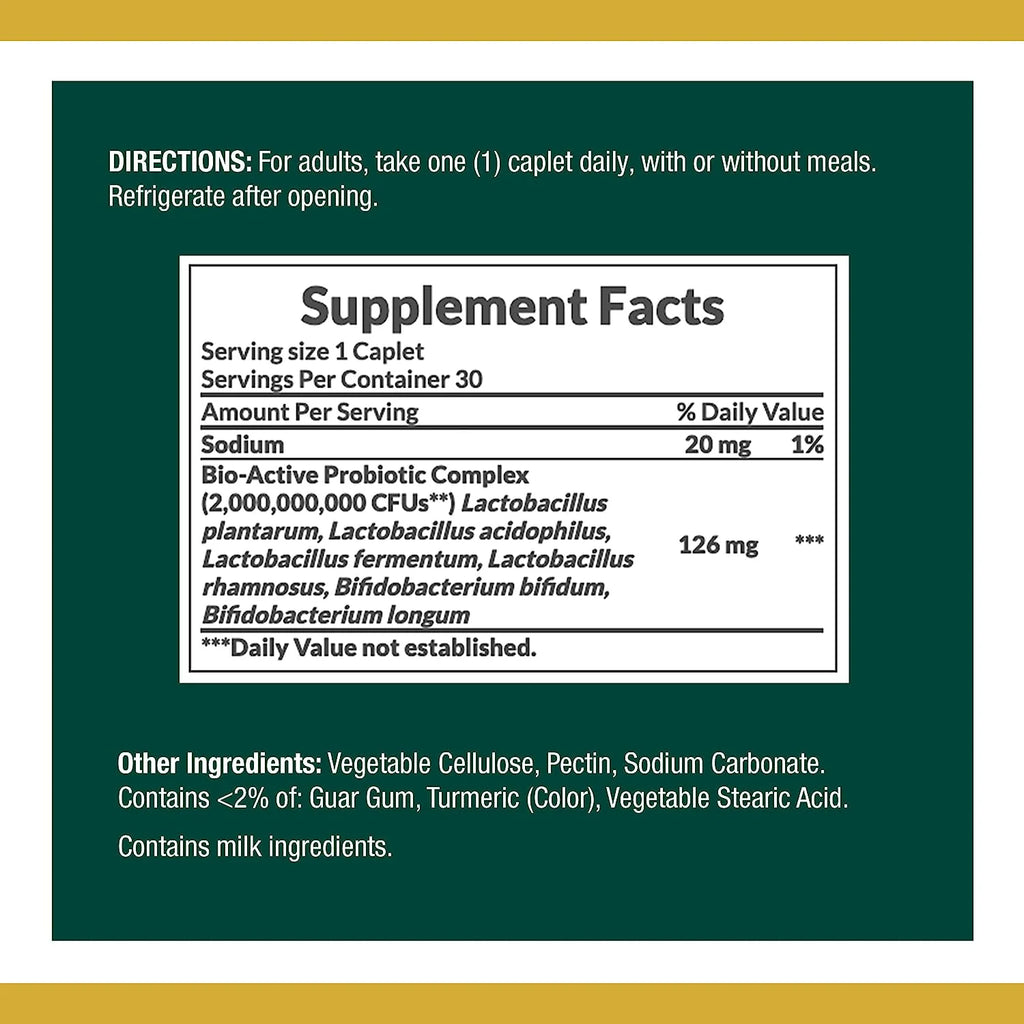 Controlled Delivery Probiotic Dietary Supplement, 30 Caplets Y615