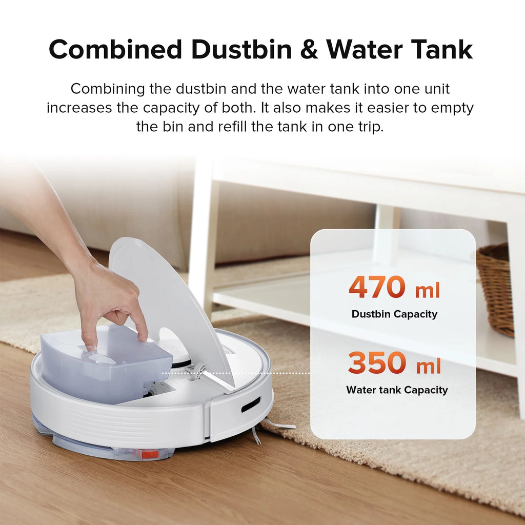 Robot Vacuum Cleaner with Auto-Empty Dock, 4200Pa Suction, White Z6685
