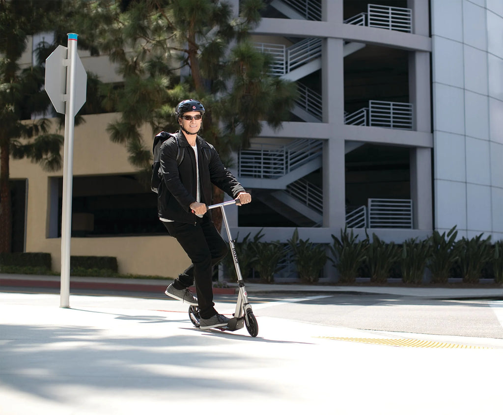 Folding Kick Scooter with 8" Wheels, Anodized Aluminum D9590