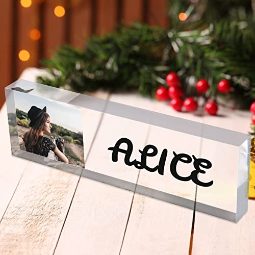 Custom Acrylic Nameplate Desk Plaque P4405