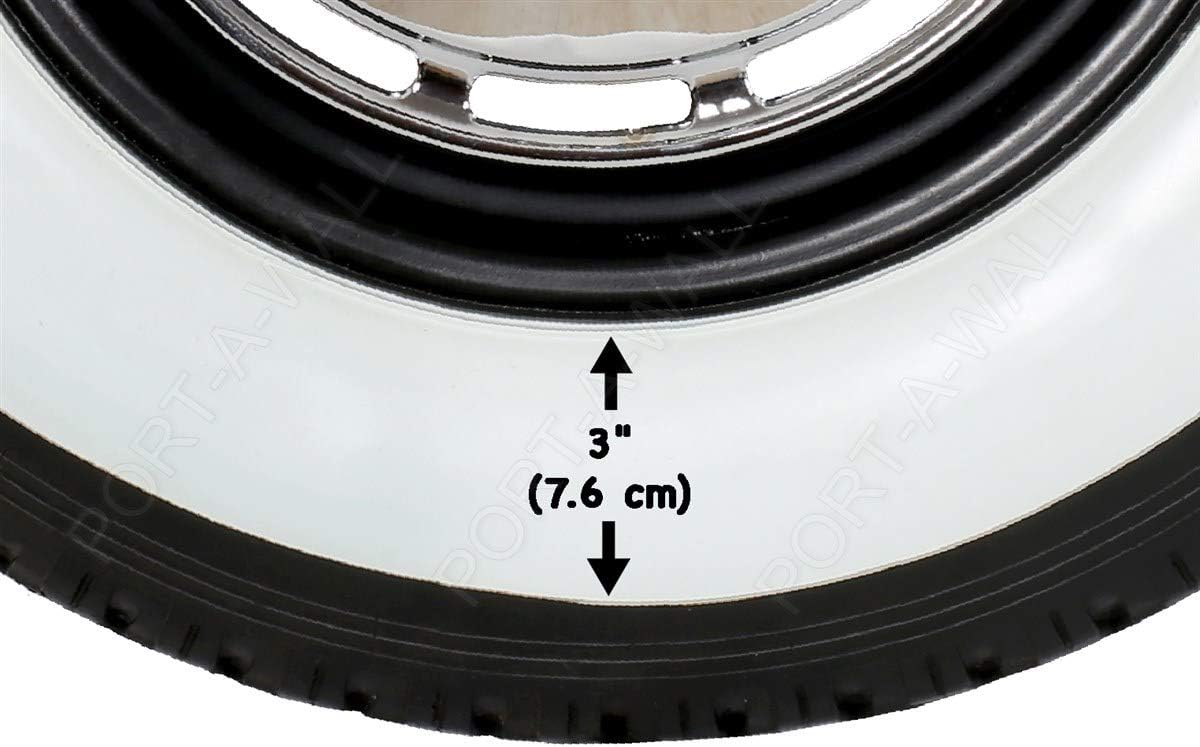 16" X3" Wide White Tire Insert Trim Set 4 pcs B953