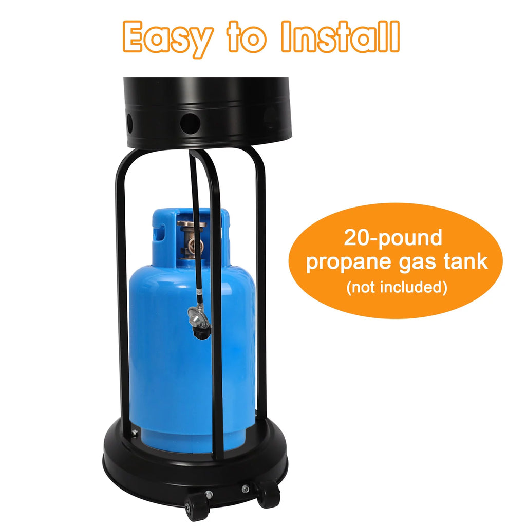 87 High Propane Patio Heater with Wheels V804