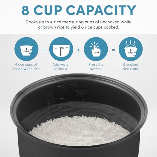 4-Cup Rice Cooker with Stainless Steel Exterior A6945