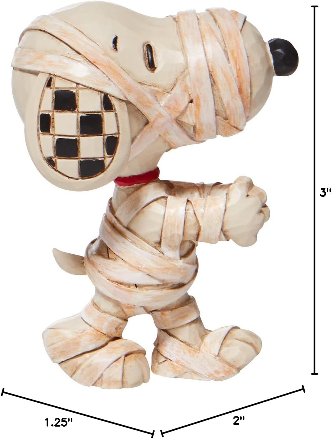 Snoopy Dressed as a Mummy Miniature Figurine, 3 Inch, Cream P529785