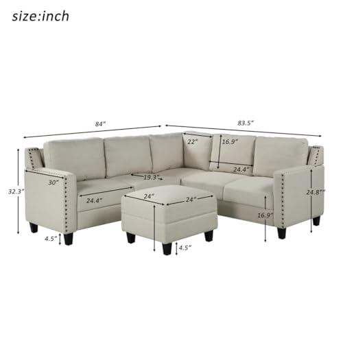 Studded Upholstered Sofa 2 Piece Set R356508