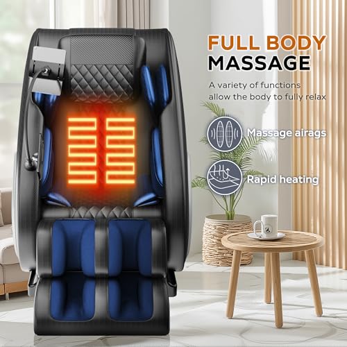 Black Zero Gravity Massage Chair Recliner with Heating K1130