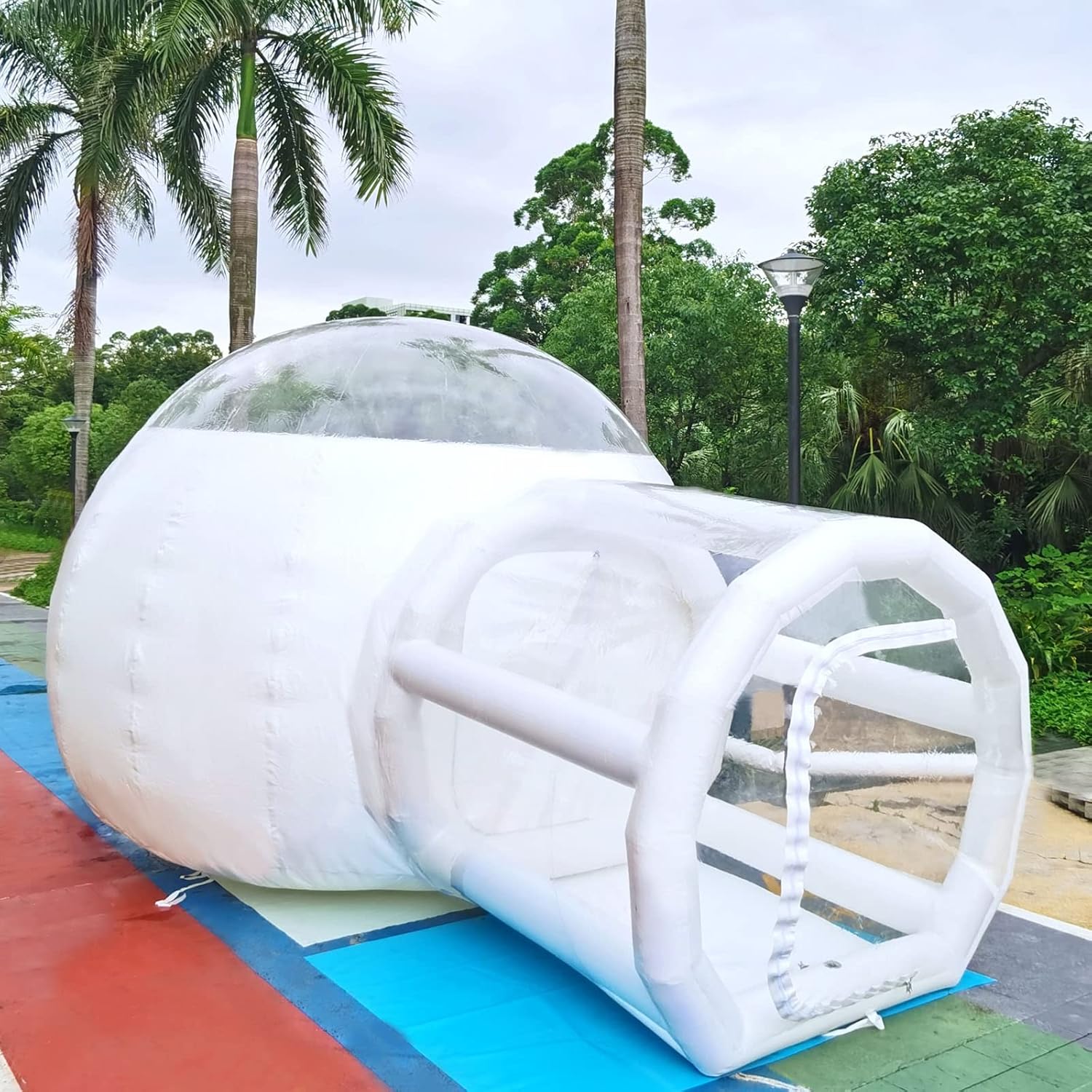 Clear Dome Inflatable Camping Tent with Air Blower I131237