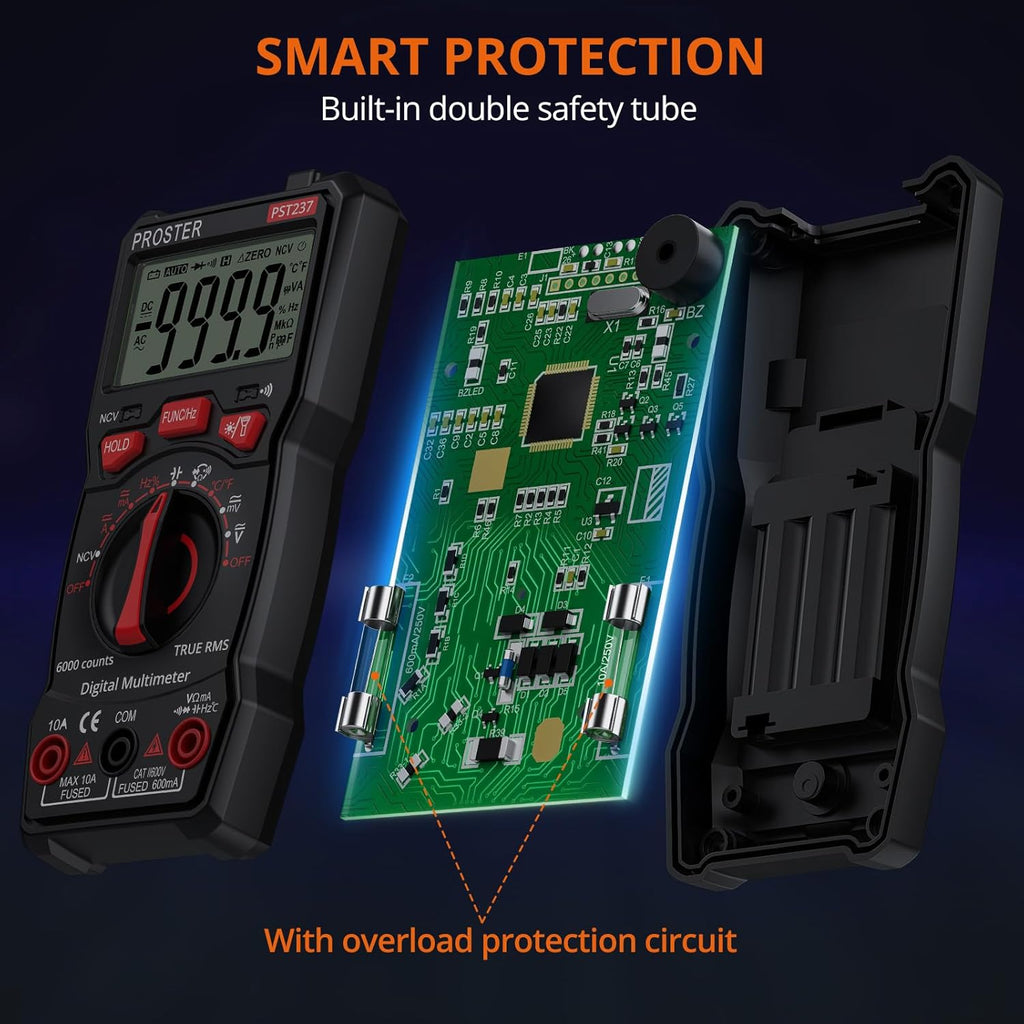 6000 Counts TRMS Auto Range Digital Multimeter T382620