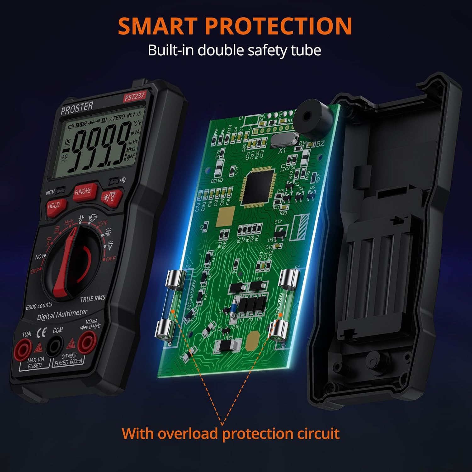 6000 Counts TRMS Auto Range Digital Multimeter T382620