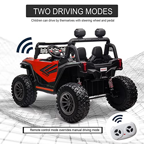 Green 2 Seater 4WD Kids Ride On UTV W76457