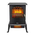 16.6" Freestanding Infrared Space Heater with Realistic 3D Flame Effect Z9191
