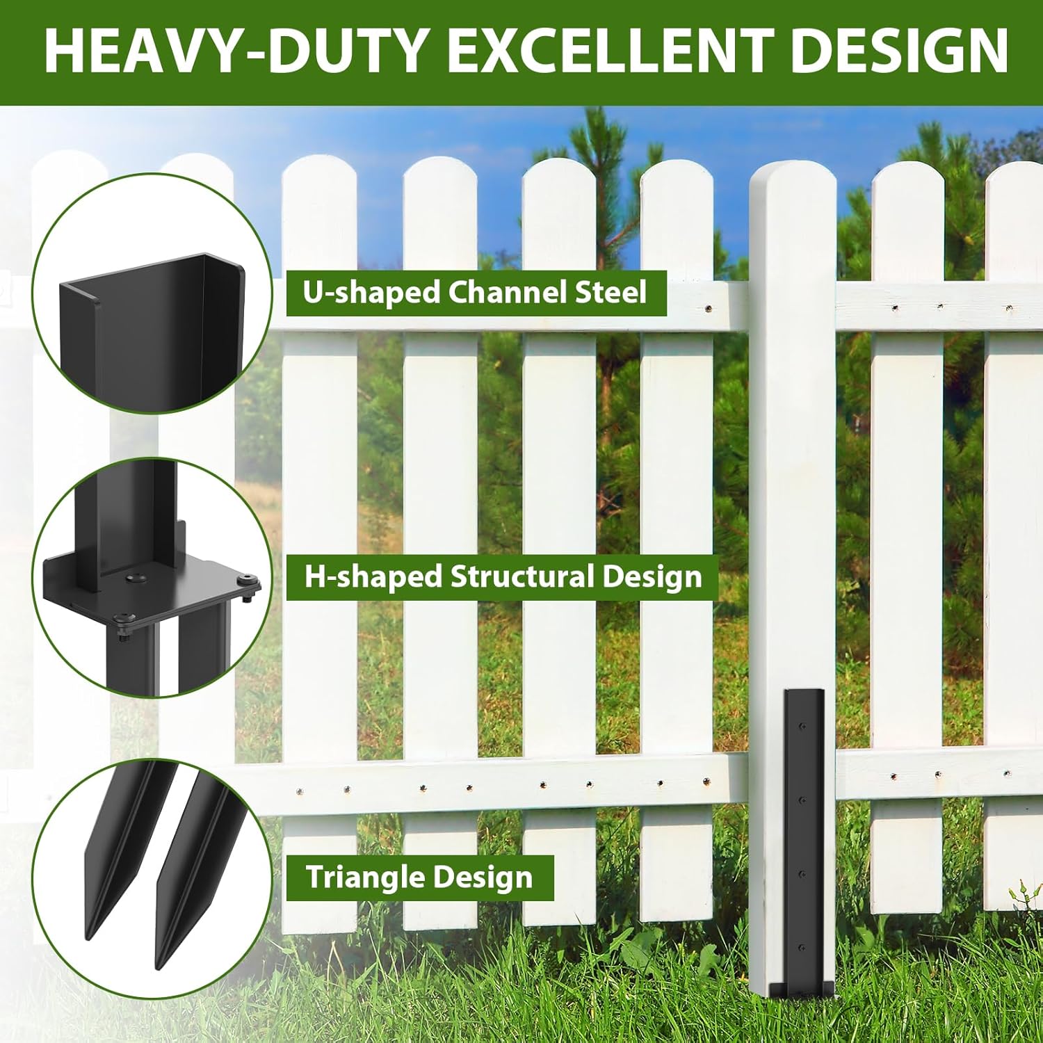 Heavy Duty Steel Fence Post Repair Kit E741