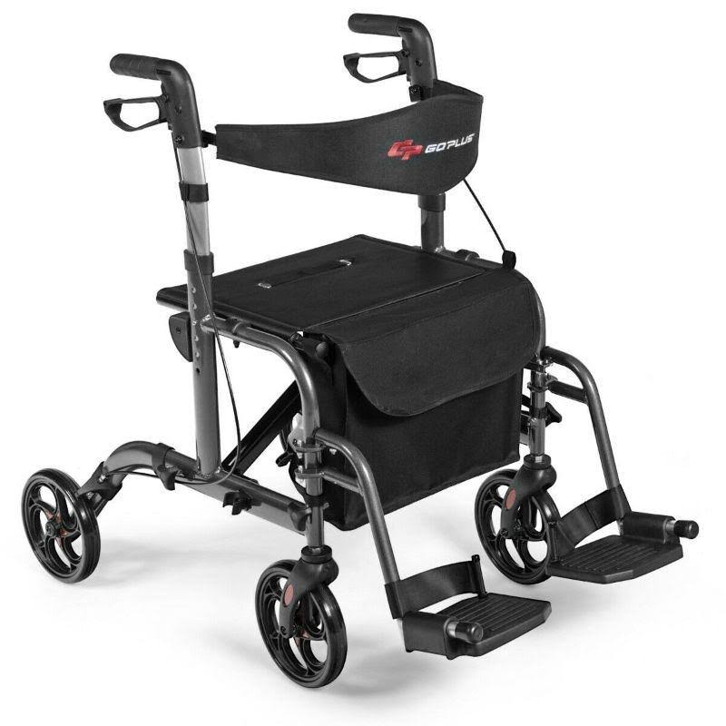 Red Aluminum Adjustable Rollator Walker E9862