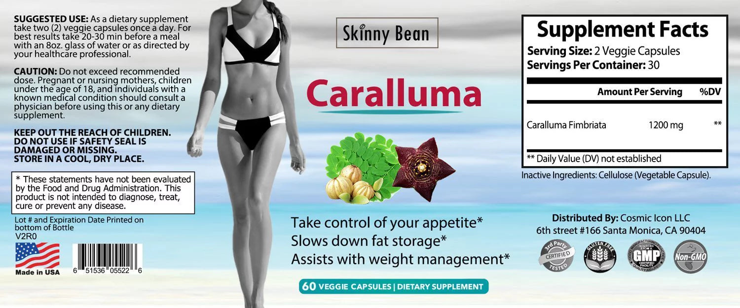 1200mg Caralluma Fimbriata Extract Vegan Diet Pills Q2477