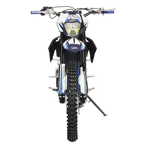 250cc Dirt Bike with 5-Speed Manual Transmission, Electric/Kick Start, 21"/18" Wheels (Black) I5614
