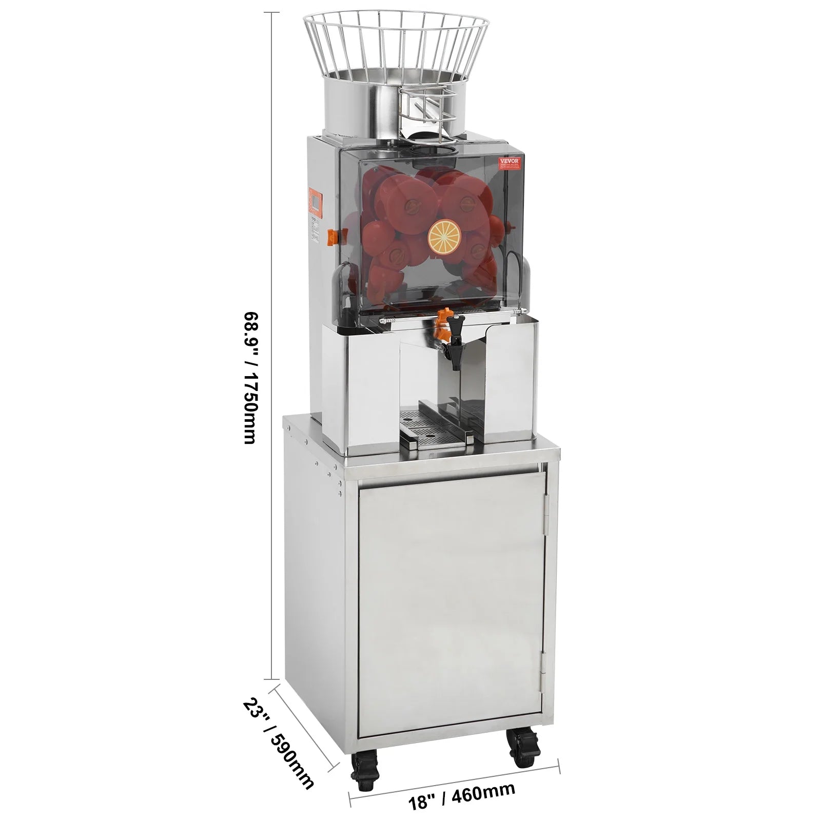 120W Commercial Orange Juicer Machine Automatic Juice Squeezer Extractor H584755