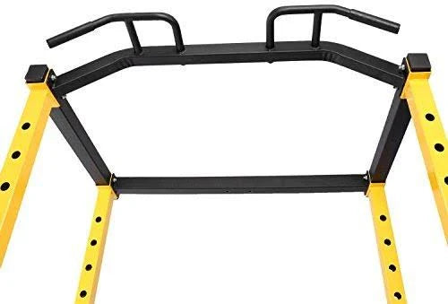 1000-Pound Capacity Adjustable Power Cage with J-Hooks and Dip Bars U3891