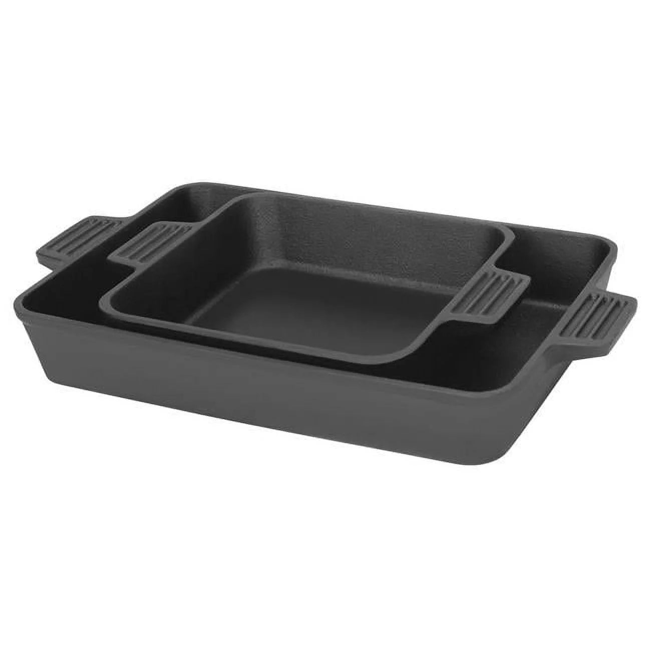 8 & 13 in. Cast Iron Bake Pan Set, Black K21276