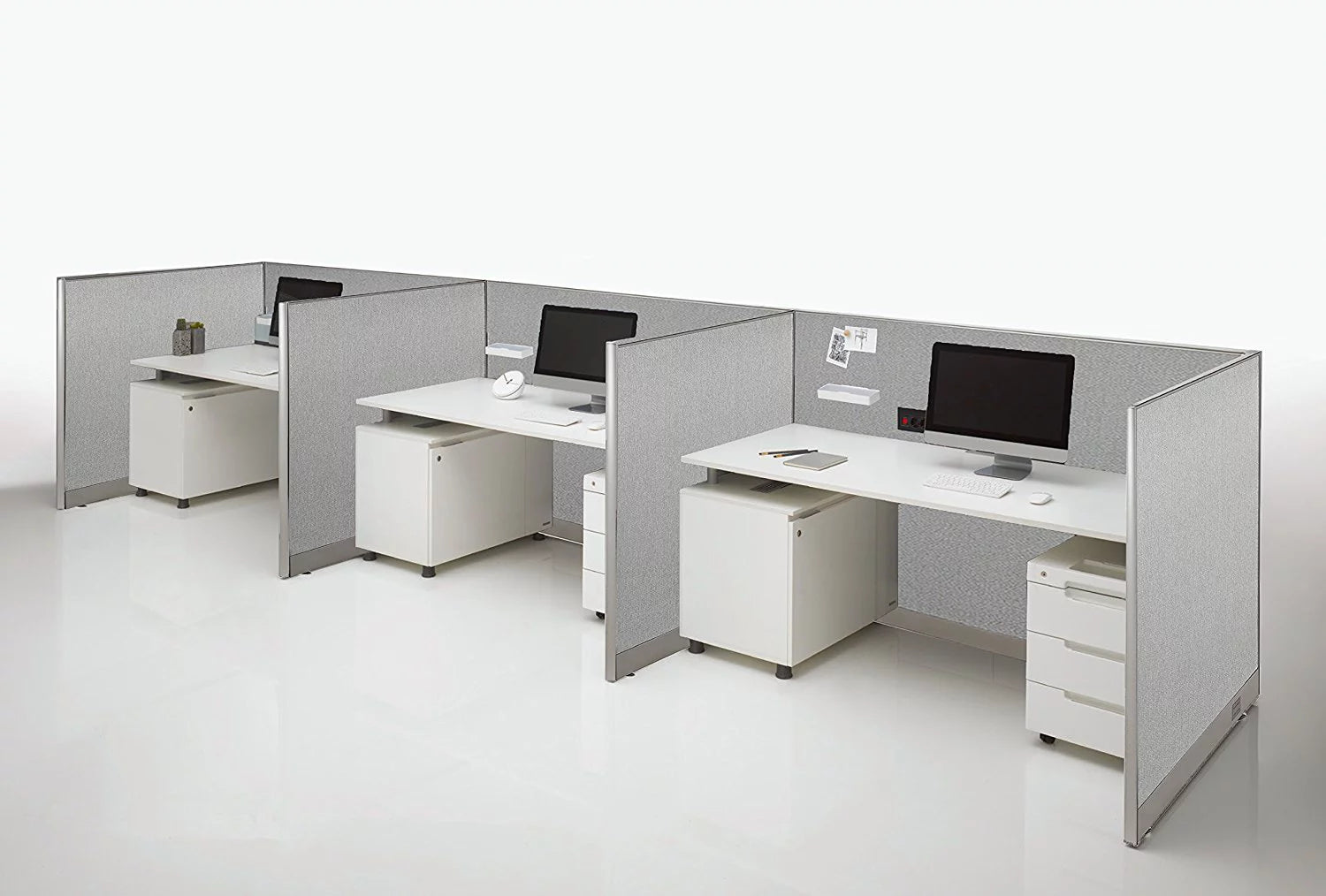 Office Cubicle Double 4 Stations 60D x 96W x 72H Office Partition Wall Room Divider V828