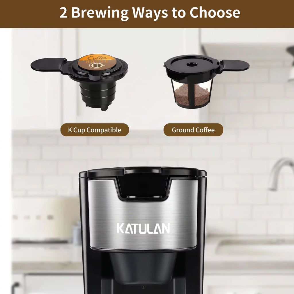 Black Single Serve Coffee Maker with 30 Oz Removable Water Tank P792681