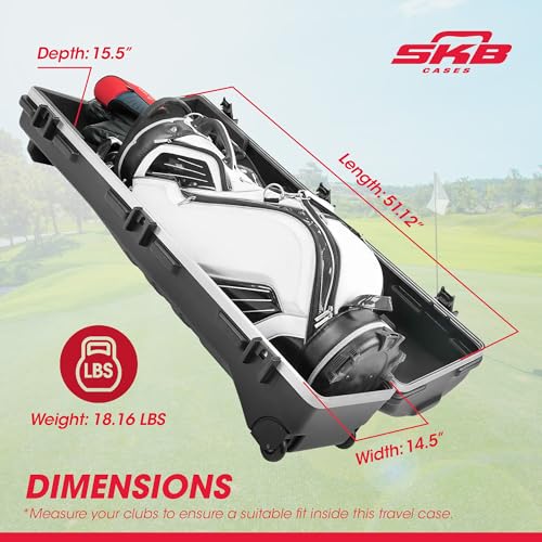 Hard Shell Plastic Golf Travel Case L83750