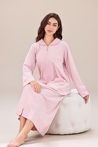 Front Zipper Full-Length Bathrobe M270